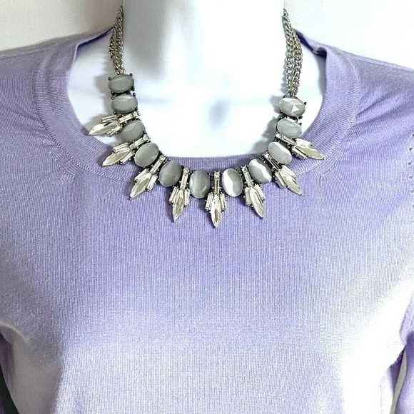 White House Black Market Crystal Statement Necklace - Picture 2 of 3